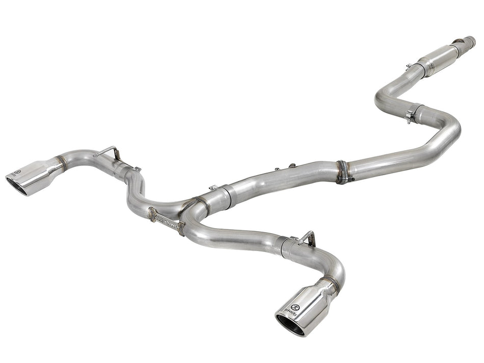 Takeda 3 IN to 2-1/2 IN 304 Stainless Steel Cat-Back Exhaust w/ Polished Tip Hyundai Elantra GT 18-20 L4-1.6L