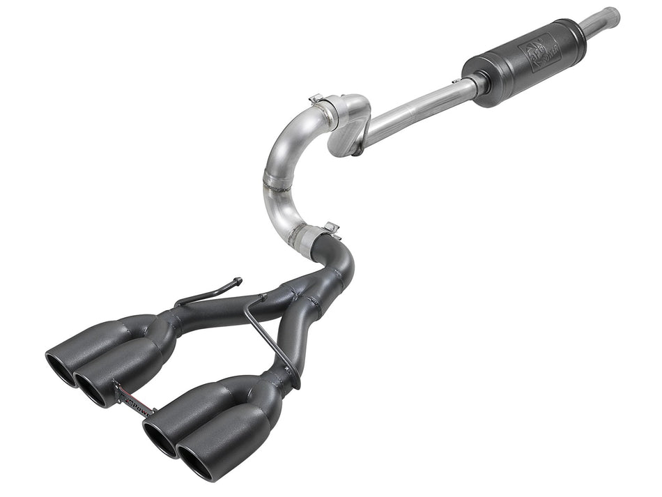 Rebel Series 2-1/2 IN 304 Stainless Steel Cat-Back Exhaust System w/ Black Tip Jeep Wrangler (JL) 18-20 V6-3.6L