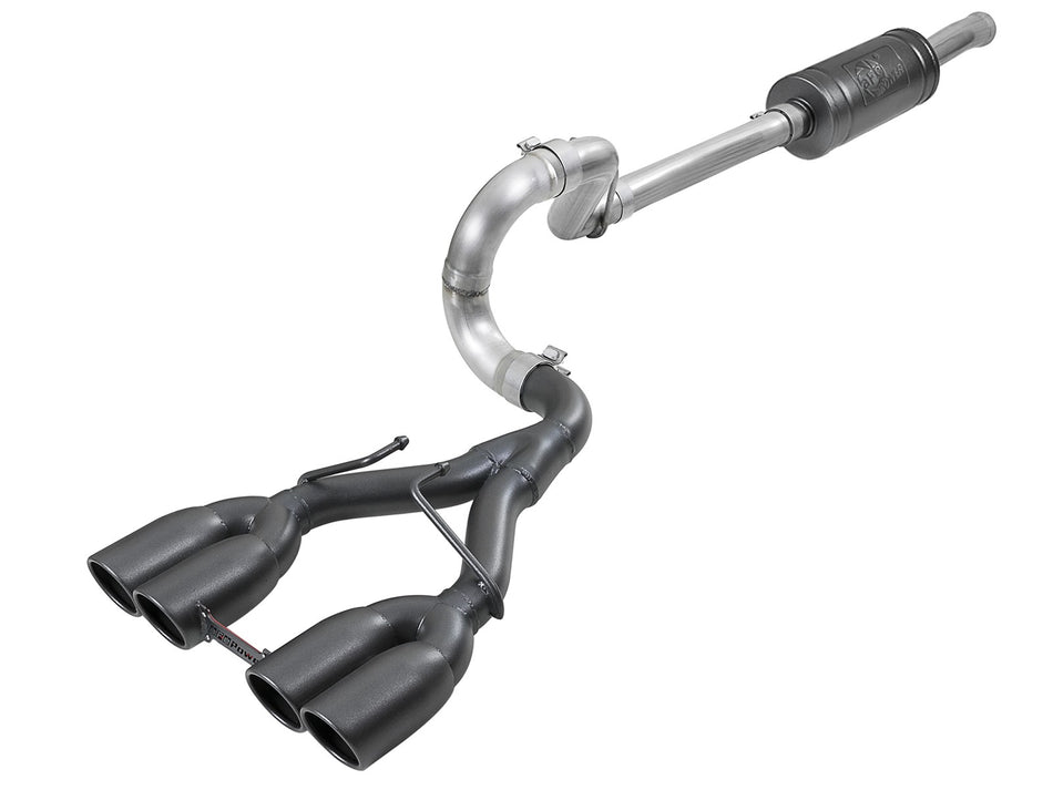 Rebel Series 2-1/2 IN 304 Stainless Steel Cat-Back Exhaust System w/ Black Tip Jeep Wrangler (JL) 18-20 V6-3.6L