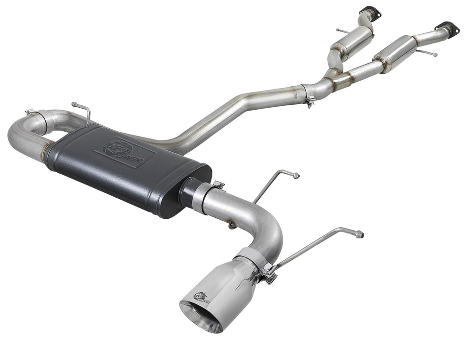 MACH Force-Xp 2-1/2 IN to 3 IN 304 Stainless Steel Cat-Back Exhaust w/Polish Tip Jeep Grand Cherokee (WK2) 14-20 V6-3.6L