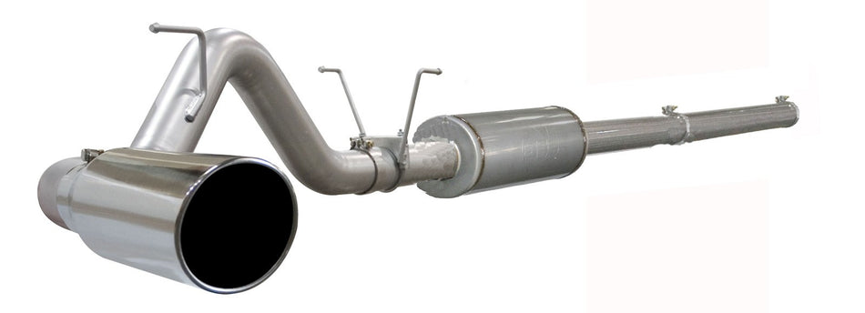 57 lbs. 60X19X14 Large Bore-HD 4 IN 409 Stainless Steel Cat-Back Exhaust System w/ Polished Tip Dodge Diesel Trucks 04.5-07 L6-5.9L td