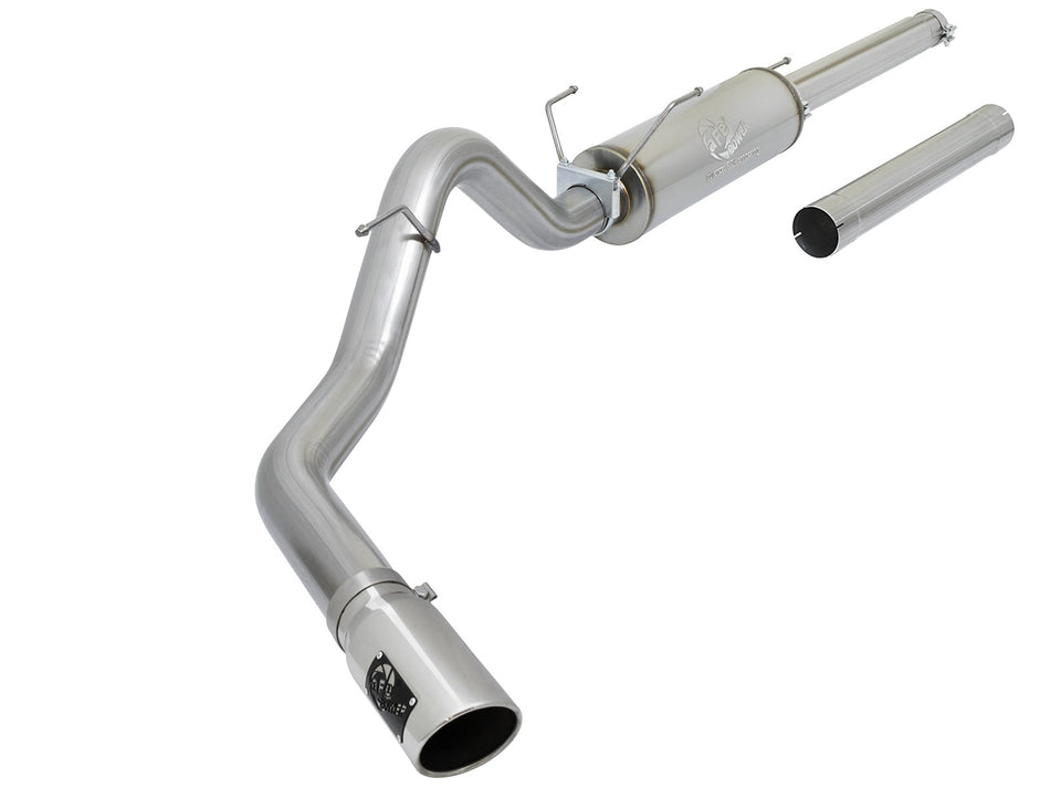 Large Bore-HD 4 IN 409 Stainless Steel Cat-Back Exhaust System w/ Polished Tip Dodge Diesel Trucks 03-04 L6-5.9L