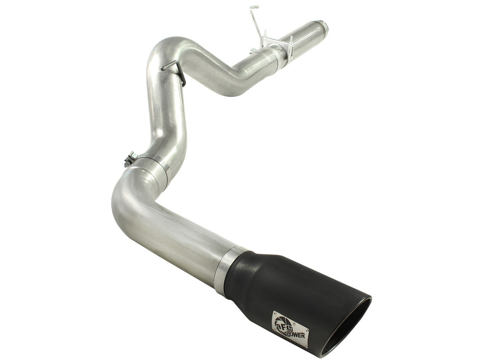 Large Bore-HD 5 IN 409 Stainless Steel DPF-Back Exhaust System w/Black Tip Dodge Diesel Trucks 07.5-12 L6-6.7L