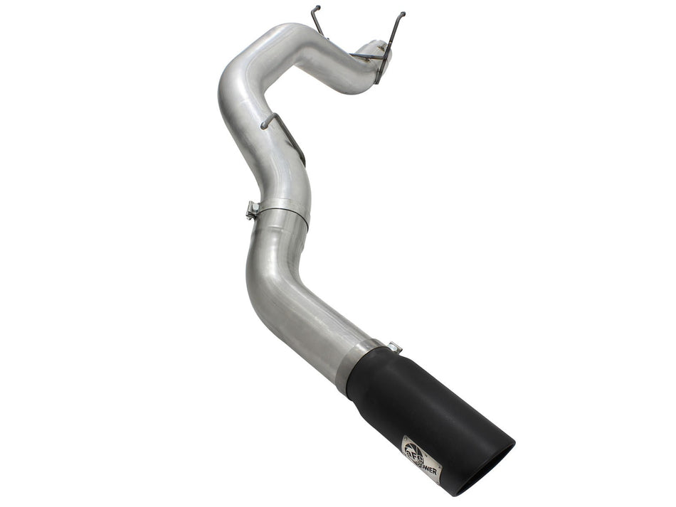 Large Bore-HD 5 IN 409 Stainless Steel DPF-Back Exhaust System w/Black Tip Dodge RAM Diesel Trucks 13-18 L6-6.7L