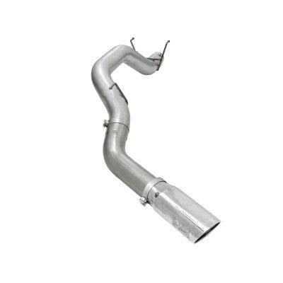 Large Bore-HD 5 IN 409 Stainless Steel DPF-Back Exhaust System w/Polished Tip Dodge RAM Diesel Trucks 13-18 L6-6.7L