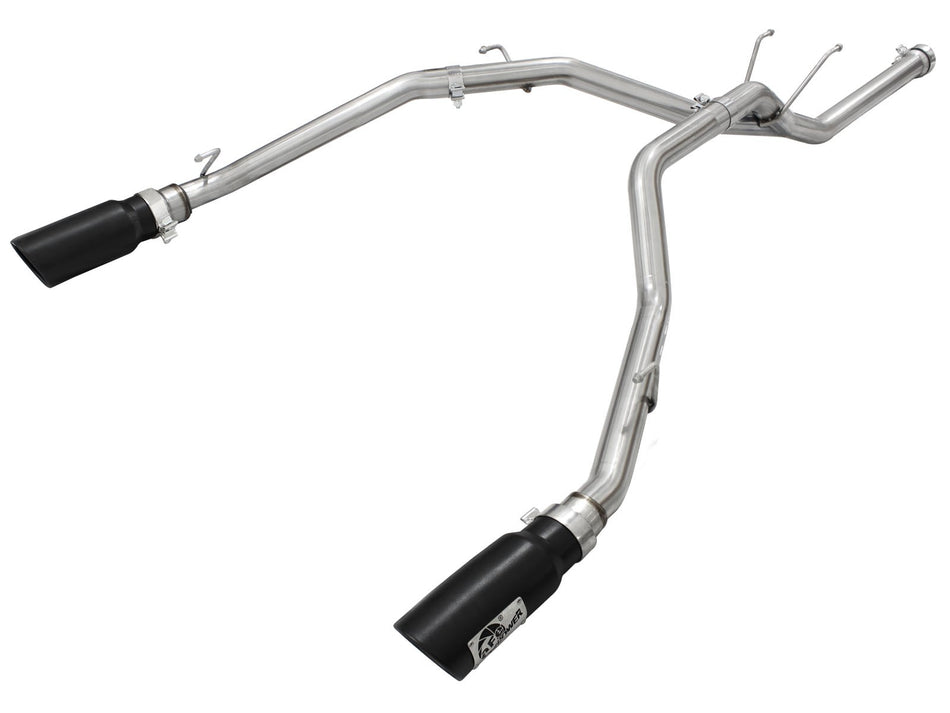 Large Bore-HD 2-1/2in 409 Stainless Steel DPF-Back Exhaust System w/Black Tip Dodge RAM 1500 EcoDiesel 14-19 V6-3.0L