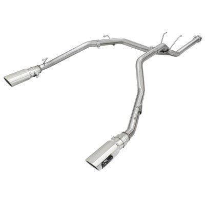 Large Bore-HD 2-1/2in 409 Stainless Steel DPF-Back Exhaust System w/Polished Tip Dodge RAM 1500 EcoDiesel 14-19 V6-3.0L