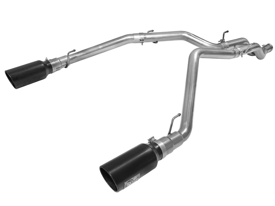 Large Bore-HD 3 IN 409 Stainless Steel DPF-Back Exhaust System w/Black Tip Dodge RAM 1500 EcoDiesel 14-19 V6-3.0L