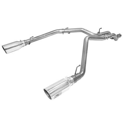Large Bore-HD 3 IN 409 Stainless Steel DPF-Back Exhaust System w/Polished Tip Dodge RAM 1500 EcoDiesel 14-19 V6-3.0L
