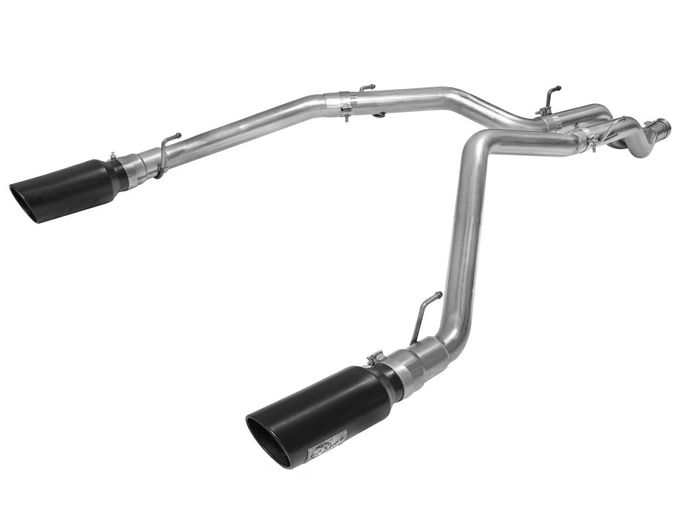 Large Bore-HD 3 IN 409 Stainless Steel DPF-Back Exhaust System w/Black Tip Dodge RAM 1500 EcoDiesel 14-19 V6-3.0L
