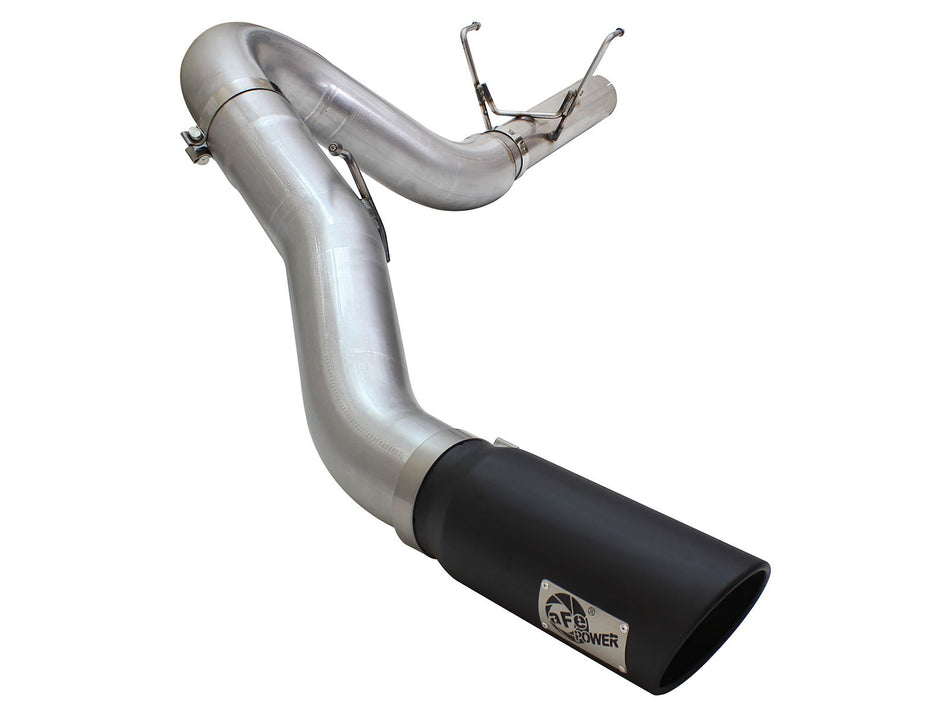 Large Bore-HD 5 IN 409 Stainless Steel DPF-Back Exhaust System w/Black Tip Dodge RAM Diesel Trucks 13-18 L6-6.7L