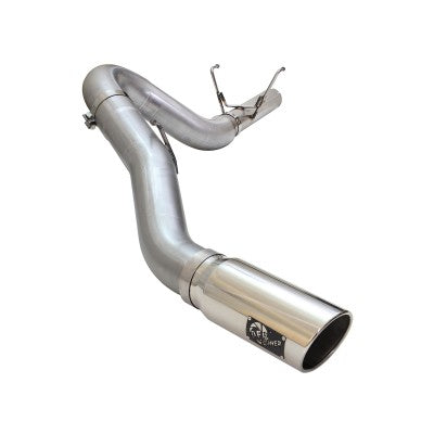 38 lbs. 49X23X13 Large Bore-HD 5 IN 409 Stainless Steel DPF-Back Exhaust System w/Polished Tip Dodge RAM Diesel Trucks 13-18 L6-6.7L td