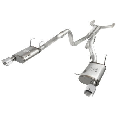 11-14 Mustang GT aFe 3  Cat-Back Exhaust Kit Polished Tips