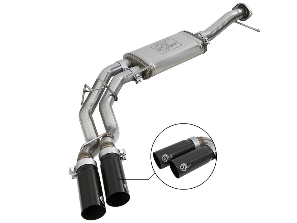 Rebel Series 3 IN to 2-1/2 IN 409 Stainless Steel Cat-Back Exhaust w/ Black Tip Ford F-150 11-14 V6-3.5L