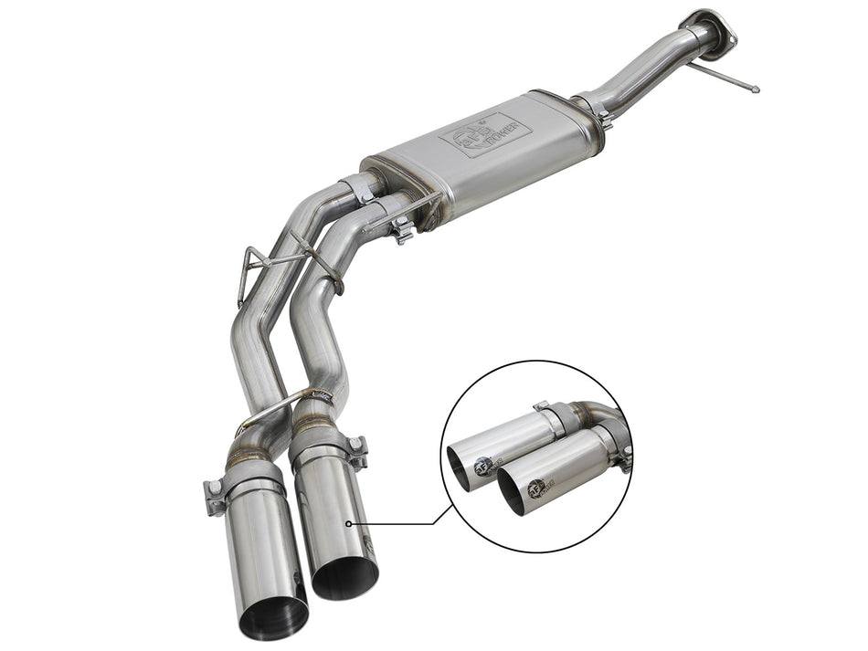 Rebel Series 3 IN to 2-1/2 IN 409 Stainless Steel Cat-Back Exhaust w/ Polish Tip Ford F-150 11-14 V6-3.5L