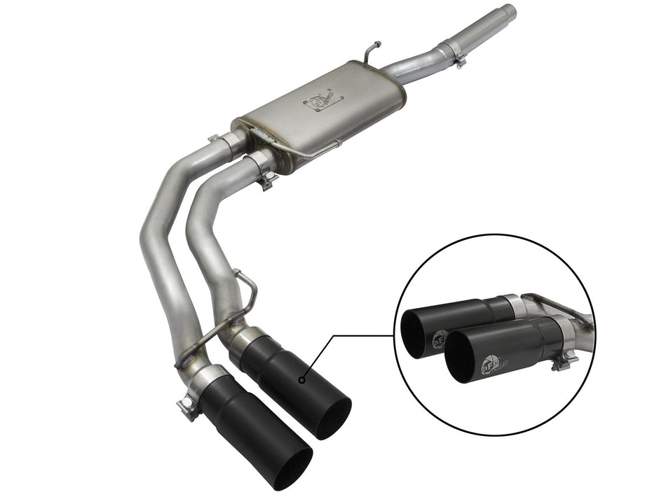 Rebel Series 3 IN to 2-1/2 IN 409 Stainless Steel Cat-Back Exhaust w/Black Tip Ford F-150 04-08 V8-4.6/5.4L