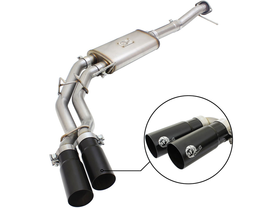 Rebel Series 3 IN to 2-1/2 IN 409 Stainless Steel Cat-Back Exhaust w/Black Tip Ford F-150 09-14 V8-4.6L/5.4L/5.0L