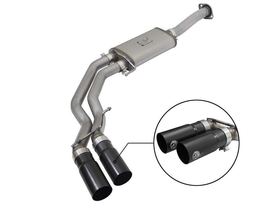 Rebel Series 3 IN to 2-1/2 IN 409 Stainless Steel Cat-Back Exhaust w/Black Tip Ford F-150 15-20 V6-2.7L (tt)/V6-3.5L (tt)/V8-5.0L