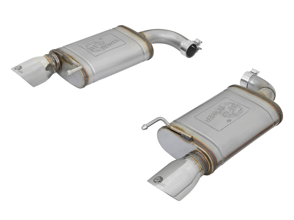 MACH Force-Xp 2-1/2in 409 Stainless Steel Axle-Back Dual Exhaust w/Polished Tips Ford Mustang 15-20 L4-2.3L (t) / V6-3.7L