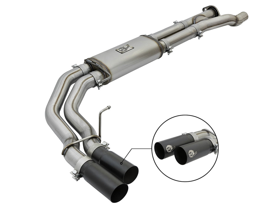 Rebel Series 3 IN 409 Stainless Steel Cat-Back Exhaust System w/Black Tip Ford F-150 Raptor 17-20 V6-3.5L