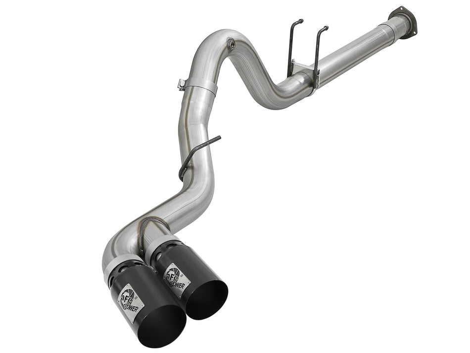 67 lbs. 49X23X13 Rebel XD 4 IN 409 Stainless Steel DPF-Back Exhaust System w/Black Tip Ford Diesel Trucks 17-20 V8-6.7L td