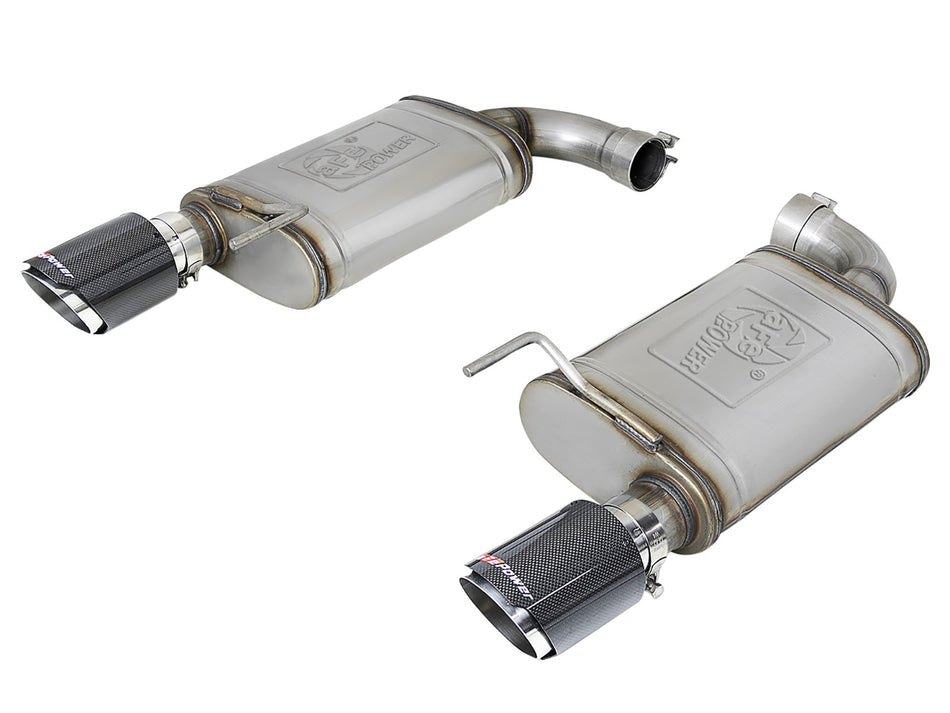 Mach Force Xp Stainless Steel Axle Back Exhaust System w/ Carbon Tips Ford Mustang GT 15-17 V8-5.0L