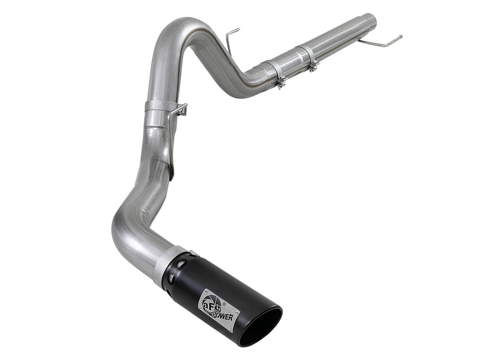 49 lbs. 47X24X12 Large Bore-HD 4 IN 409 Stainless Steel DPF-Back Exhaust System w/ Black Tip Ford F-150 18-20 V6-3.0L td