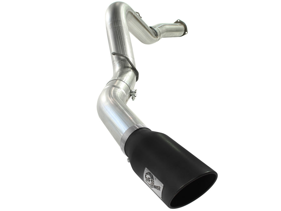 Large Bore-HD 5 IN 409 Stainless Steel DPF-Back Exhaust System w/Black Tip GM Diesel Trucks 07.5-10 V8-6.6L (td) LMM
