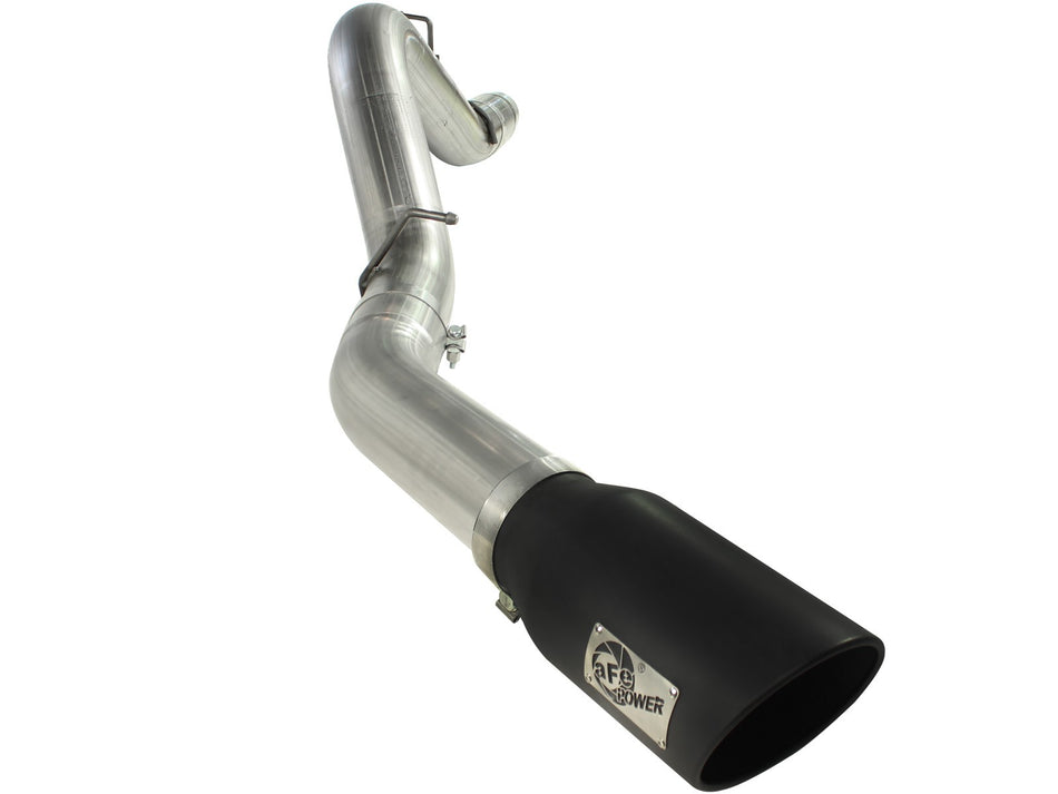 Large Bore-HD 5 IN 409 Stainless Steel DPF-Back Exhaust System w/Black Tip GM Diesel Trucks 11-16 V8-6.6L (td) LML