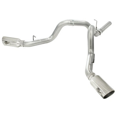 Large Bore-HD 4 IN 409 Stainless Steel DPF-Back Exhaust System w/Polished Tip GM Diesel Trucks 11-16 V8-6.6L (td) LML