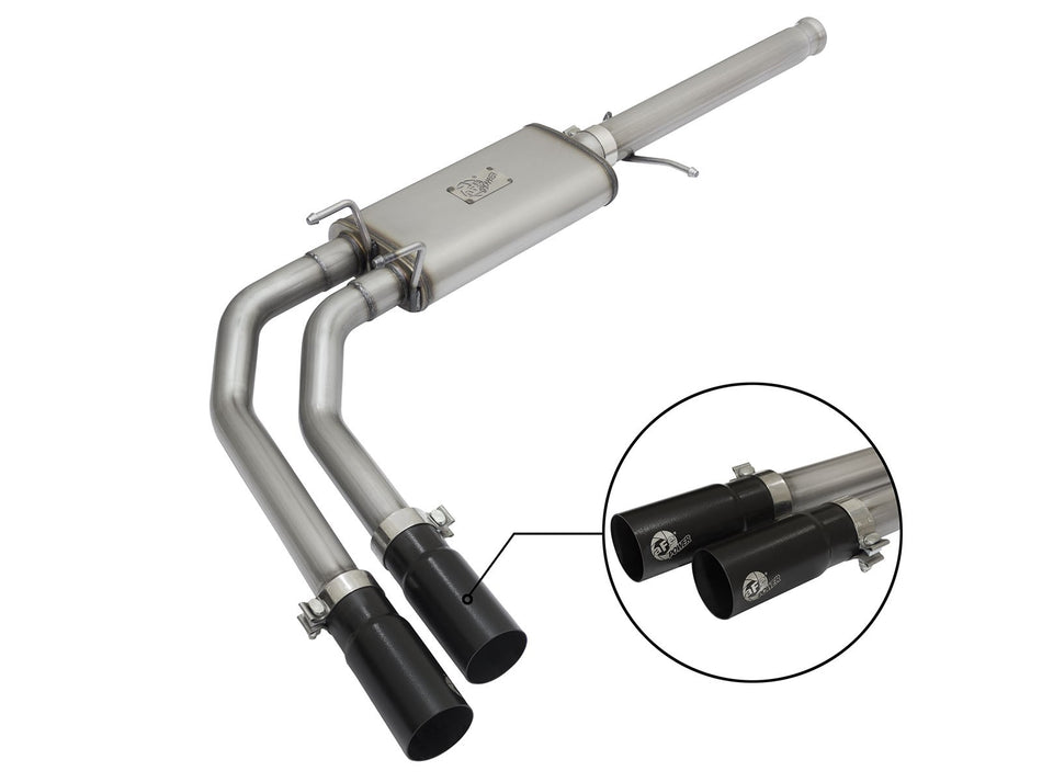 Rebel Series 3 IN to 2-1/2 IN 409 Stainless Steel Cat-Back Exhaust w/Black Tip GM Silverado/Sierra 1500 09-18 / Silverado LD/Sierra Limited 2019 V6-4.3/V8-4.8/5.3L