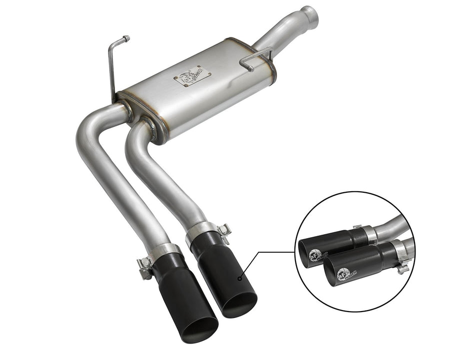 Rebel Series 3 IN to 2-1/2 IN 409 Stainless Steel Cat-Back Exhaust w/Black Tip GM Silverado/Sierra 1500 09-18 / Silverado LD/Sierra Limited 2019 V6-4.3/V8-4.8/5.3L