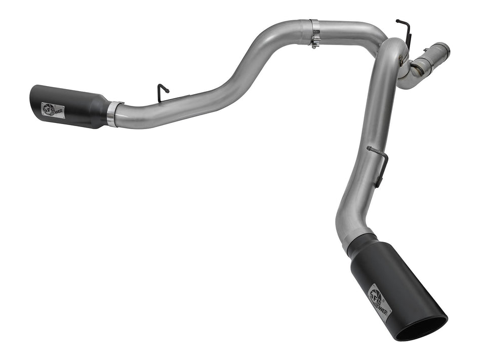 Large Bore-HD 4 IN 409 Stainless Steel DPF-Back Exhaust System w/Black Tip GM Diesel Trucks 2016 V8-6.6L (td) LML
