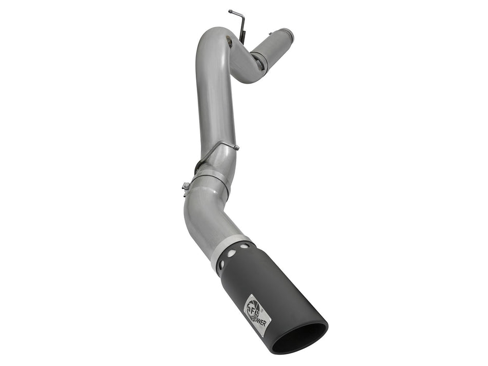 Large Bore-HD 5 IN 409 Stainless Steel DPF-Back Exhaust System w/Black Tip GM Diesel Trucks 2016 V8-6.6L (td) LML