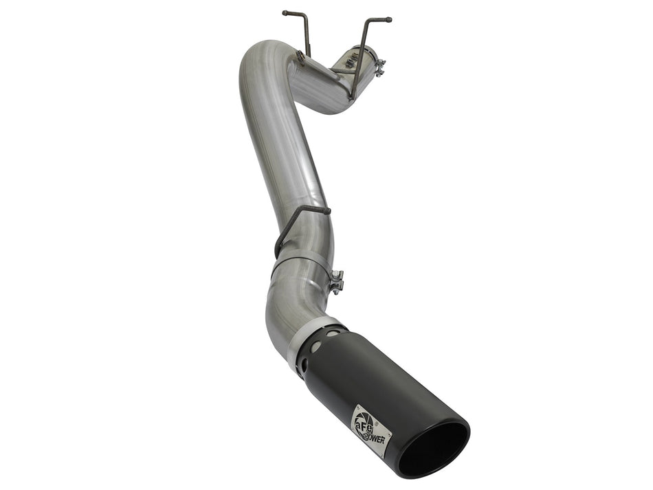 44 lbs. 49X23X13 Large Bore-HD 4 IN 409 Stainless Steel DPF-Back Exhaust System w/Black Tip GM Diesel Trucks 17-19 V8-6.6L td L5P