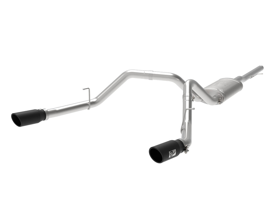 114 lbs. 60X14X14 Apollo GT Series 3 IN 409 Stainless Steel Cat-Back Exhaust System w/ Black Tip GM Silverado/Sierra 1500 09-19 V6-4.3/V8-4.8/5.3L