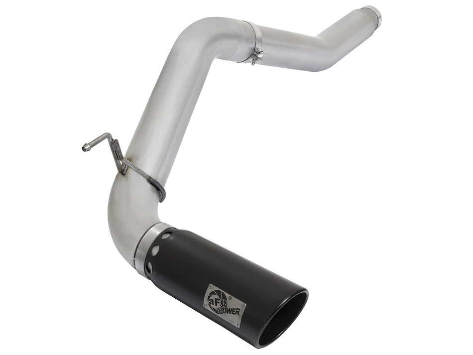 Large Bore-HD 5 IN DPF-Back Stainless Steel Exhaust System w/Black Tip Nissan Titan XD 16-19 V8-5.0L