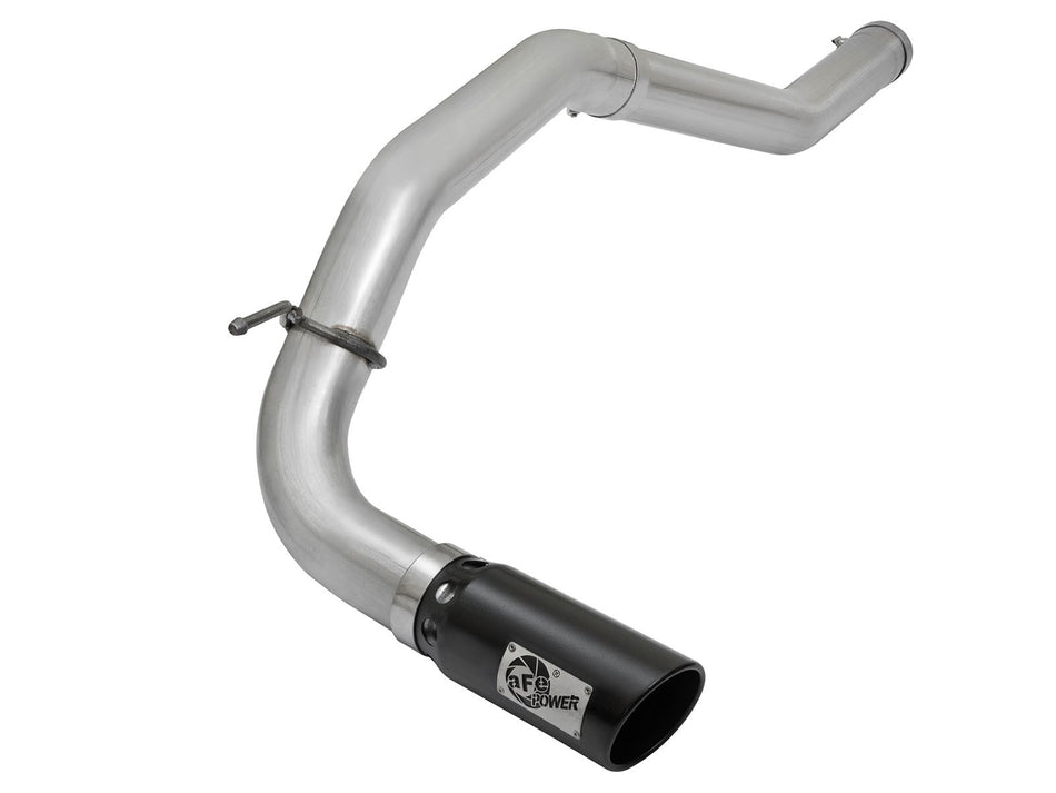 Large Bore-HD 4 IN DPF-Back Stainless Steel Exhaust System w/Black Tip Nissan Titan XD 16-19 V8-5.0L