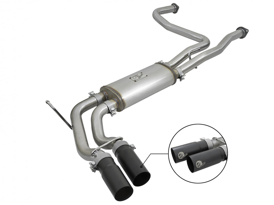 Rebel Series 3 IN 409 Stainless Steel Cat-Back Exhaust System w/Black Tips Nissan Titan 04-15 V8-5.6L