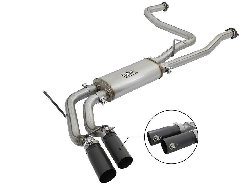 Rebel Series 2-1/2 Cat-Back Exhaust System w/ Black Tip Nissan Titan 17-19 V8-5.6L