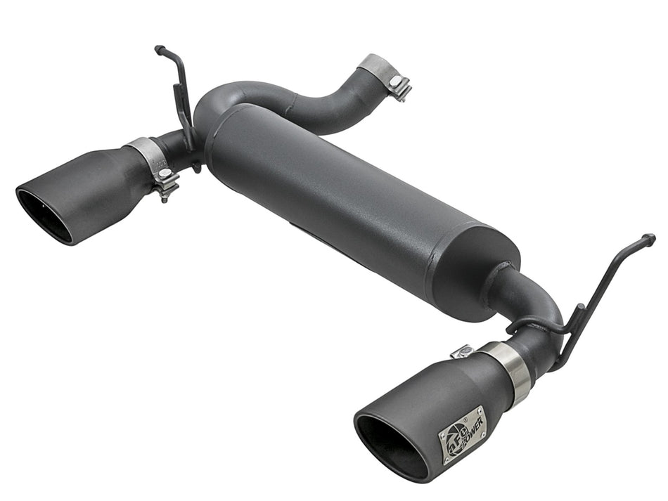 35 lbs. 49X23X13 Rebel Series 2-1/2 IN 409 Stainless Steel Axle-Back Exhaust System w/ Black Tips Jeep Wrangler JK 07-18 V6-3.6L/3.8L