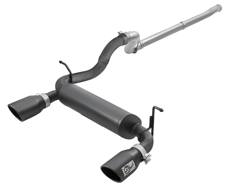 MACH Force-Xp 2-1/2 IN 409 Stainless Steel Cat-Back Hi-Tuck Exhaust w/ Black Tip Jeep Wrangler (JL) 18-20 V6-3.6L