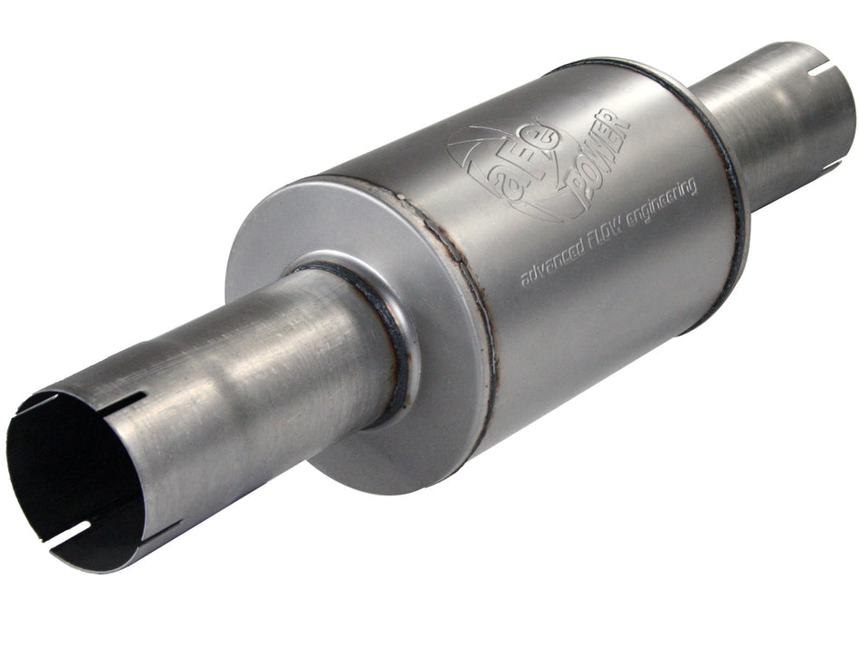 MACH Force-Xp Aluminized Steel Muffler (4 IN ID Center/Center x 8 IN Dia. x 30 IN L - Round Body)