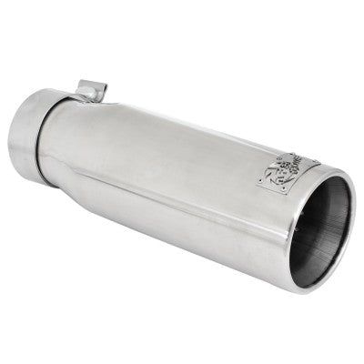 MACH Force-Xp 304 Stainless Steel Clamp-on Exhaust Tip Polished 3 IN Inlet x 4 IN Outlet x 12 IN L
