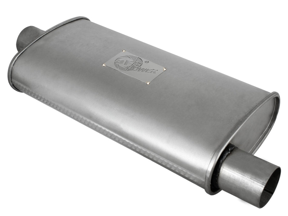 Scorpion Aluminized Steel Muffler 2-1/2 IN ID Center/Offset x 9 IN W x 4 IN H x 18 IN L- Oval Body