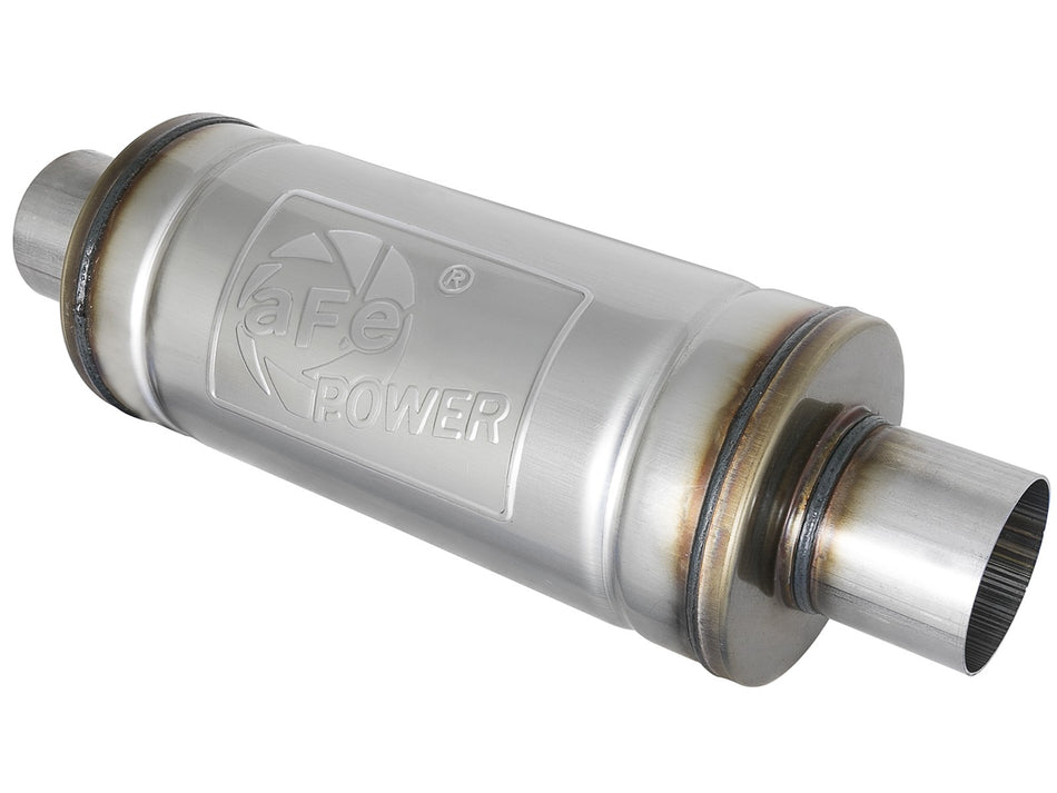 12 lbs. 22X7X7 MACH Force-Xp 409 Stainless Steel Muffler 3 IN ID Center/Center x 6 IN Dia. x 14 IN L - Round Body