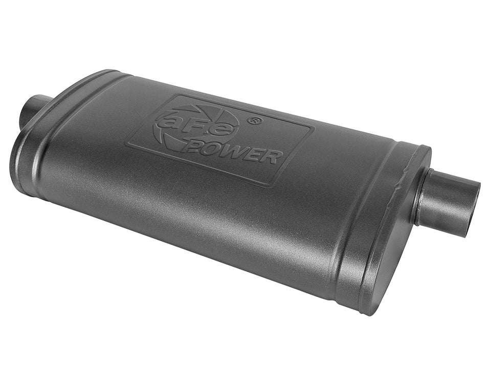 MACH Force-Xp 409 Stainless Steel Muffler w/ High-Temp Metallic Black finish 3 IN ID Center/Offset x 11 IN W x 5 IN H x 22 IN L - Oval Body - Black
