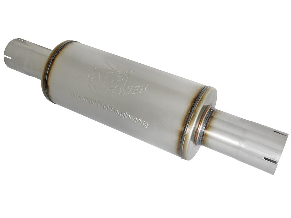 ATLAS Aluminized Steel Muffler 3-1/2 IN ID Center/Center x 7 IN Dia. X 16 IN L - Round Body