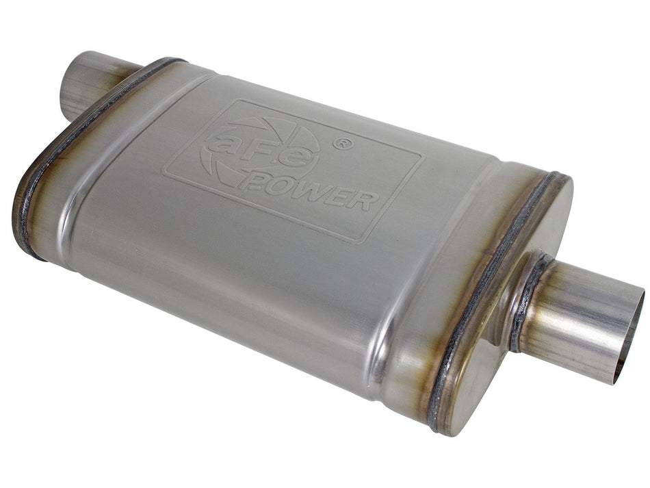 MACH Force-Xp 409 Stainless Steel Muffler 2-1/2 IN ID Offset/Center x 9 IN W x 4 IN H x 14 IN L - Oval Body