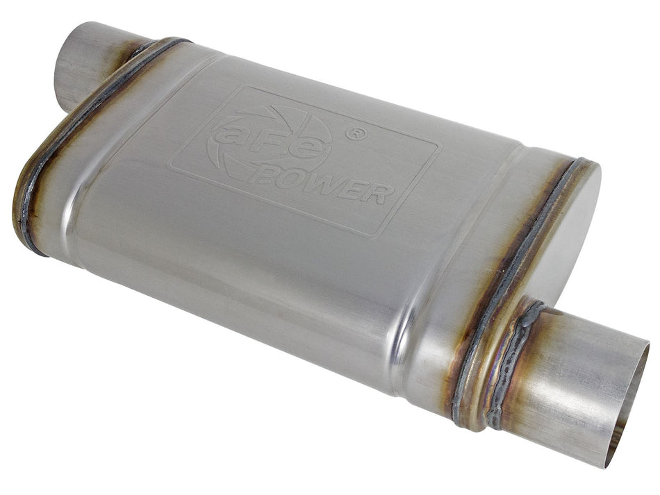 MACH Force-Xp 409 Stainless Steel Muffler 3 IN ID Offset/Offset x 4 IN H x 9 IN W x 14 IN L - Oval Body